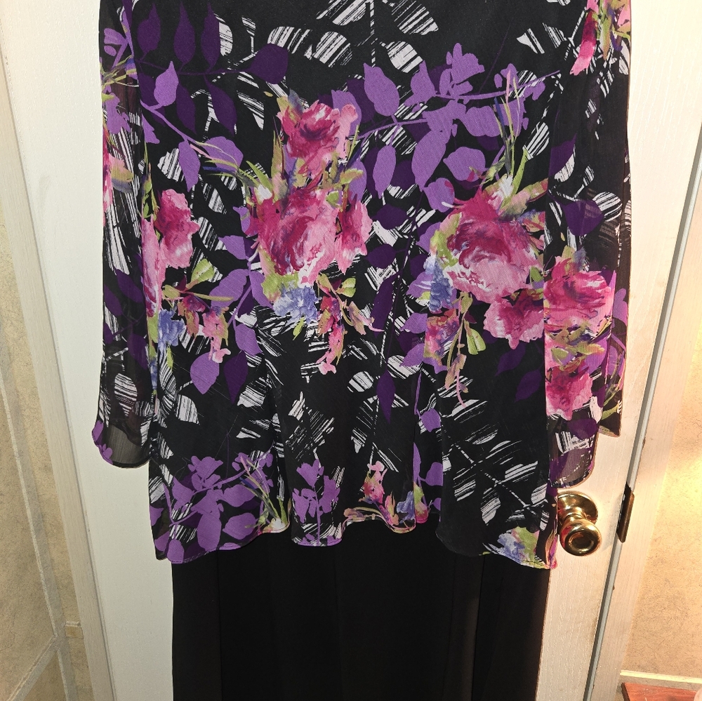MSK 24W Purple&Blk Dress - Picture 3 of 6